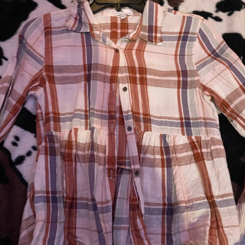 True Craft Red and White Button Down Shirt Modern Plaid